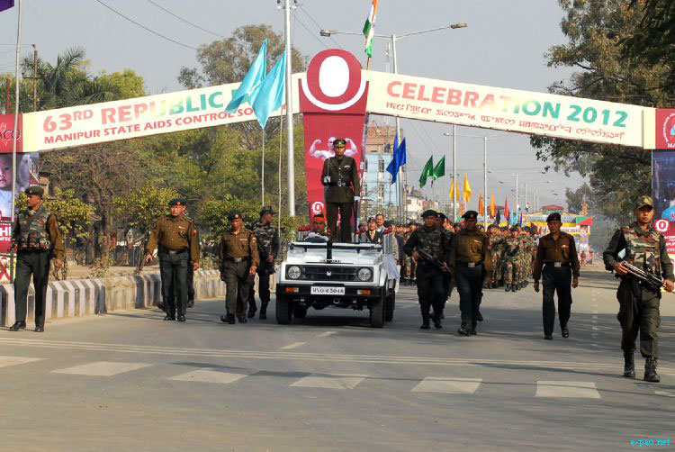 63rd Indian Republic Day celebration at Imphal on 26 January 2012