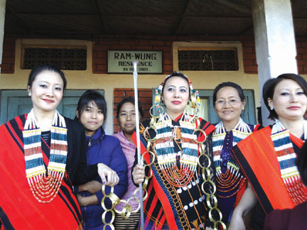 Tangkhul bride in her traditional fineries