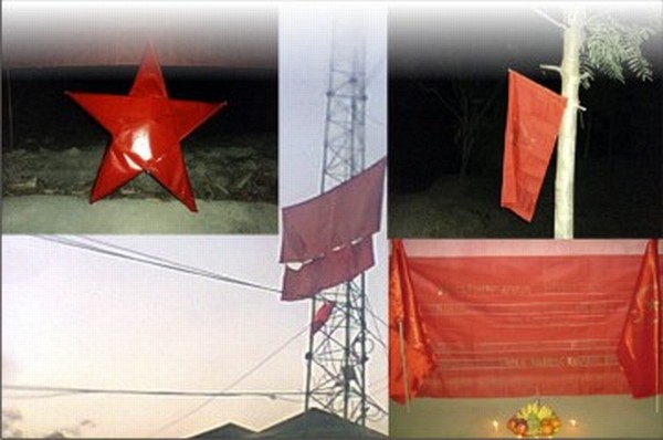 Stars, flags and festoons put up at different areas of Bishnupur district on the occasion of the 33rd foundation day of RPF