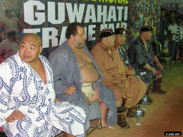 Renowned sumo wrestlers from across the world seen in action at Guwahati