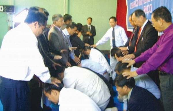 Church leaders blessing elected Christian MLAs