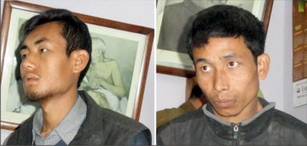 The two accused in police custody