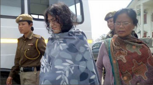 Irom Sharmila being escorted to the Court