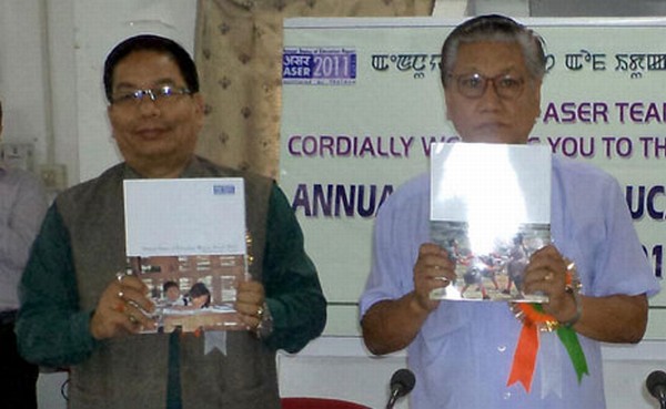 The report on ASER-Rural being released at ICM office 