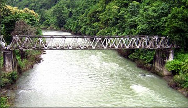 A bridge connecting Jessami in Manipur to another village in Nagaland at the border