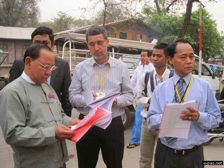 PC Lawmkunga (extreme right) posted as an observer at Burma at the Parliamentary by-elections in Myanmar on April 1 2012