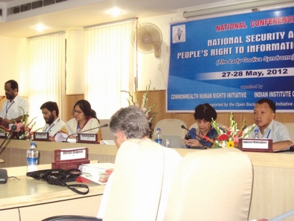 W Joykumar (extreme right) at the conference on National and Peoples Right to Information