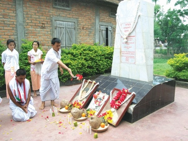 Floral tributes being paid to departed students