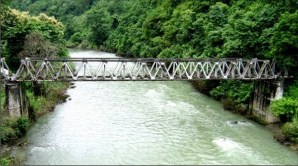 A bridge at the border village of Jessami