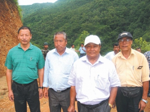 MLA Alexendar Pao and other officials during an inspection tour