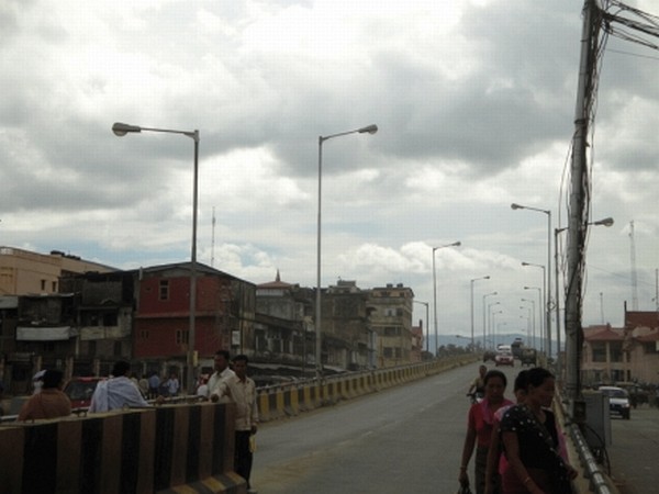 The defunct street lamps over BT flyover in the heart of Impha