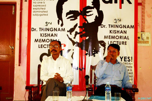 The 3rd Dr Kishan Memorial lecture underway at Youth Hostel Khuman Lampak