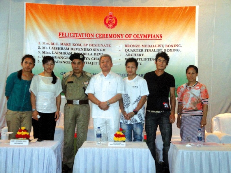 Gaikhangam along with the five State Olympians