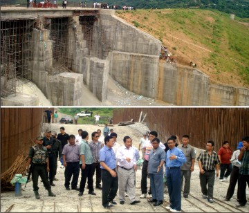 Top Thoubal Multipurpose-project & Ngamthang inspecting Dolathabi barrage
