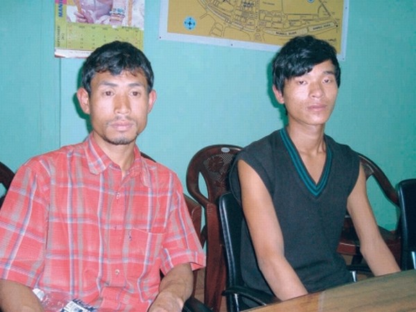 The 2 labourers after being rescued from their abductors