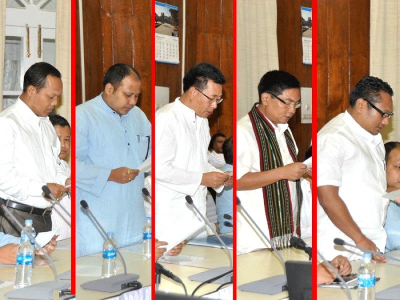 (L-R) K Meghachandra ,M Prithviraj, Victor Keishing	, Vungzagin Valte  and Md Amin Shah
