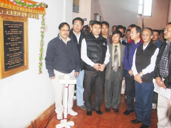 The Ministerial team inaugurating the District Transport Office, Ukhrul