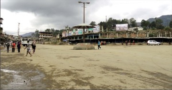 File pic of Senapati town during the bandh called on Sept 24 on TET