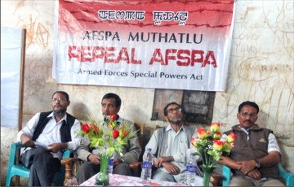 The presidium members during the seminar on AFSPA