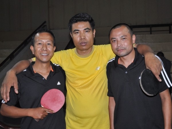 AMWJU Men's Table Tennis team (L to R): Rishikesh (HL), Ibobi (TSE) and Michael (TSE)