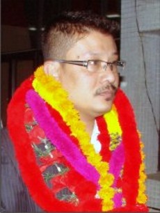 KCP-MTF City Meitei general secretary Dilip alias Taibanganba landed at Imphal
