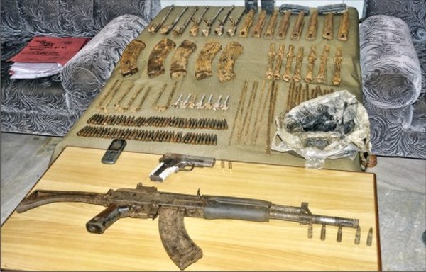 The AK parts and other assorted items seized