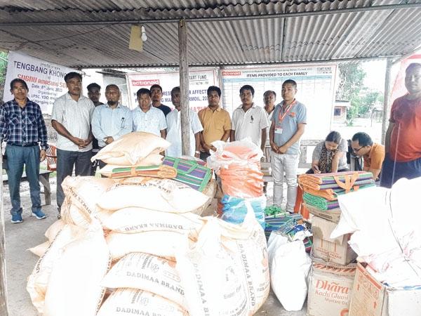 Relief materials distributed