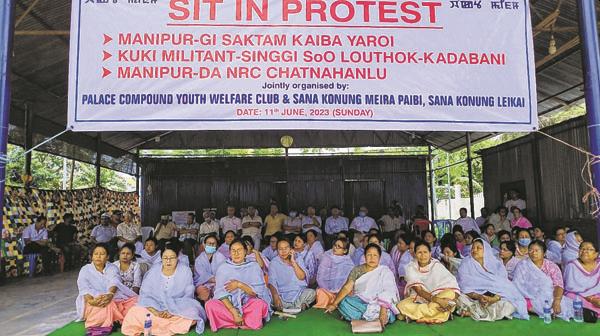 Sit-in demands abrogation of SoO pact with Kuki militant groups