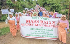 Manipur crisis : Public conventions, protest demonstrations continue