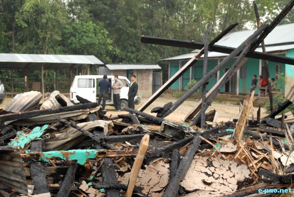 Unknown persons burn down Khongjom Standard English School :: Nov 16-17 2009