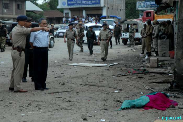 Bomb Blast at Sangakpham  market, Imphal :: 01 August 2011