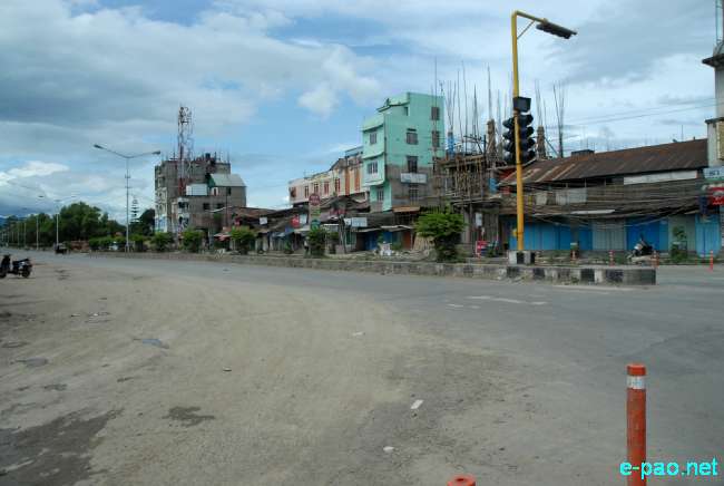 12-hour General Strike in protest against bomb blast at Sangakpham, Manipur :: 03 August 2011