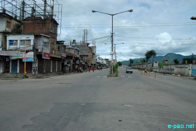 12-hour General Strike in protest against bomb blast at Sangakpham, Manipur :: 03 August 2011