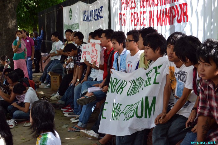 Peoples' Demonstration for Peace in Manipur at New Delhi :: 08 August 2011