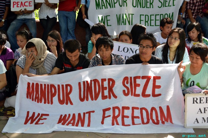 Peoples' Demonstration for Peace in Manipur at New Delhi :: 08 August 2011