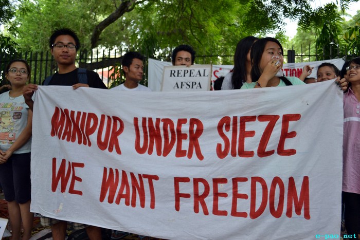 Peoples' Demonstration for Peace in Manipur at New Delhi :: 08 August 2011