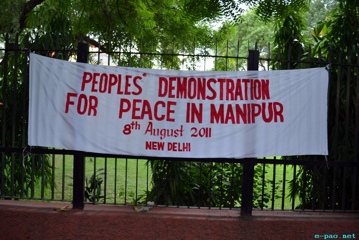 Peoples' Demonstration for Peace in Manipur at New Delhi :: 08 August 2011