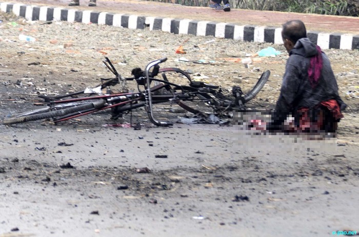 Imphal Bomb Blast in front of Manipur Sangai Tourism Festival Main Gate :: November 30 2011