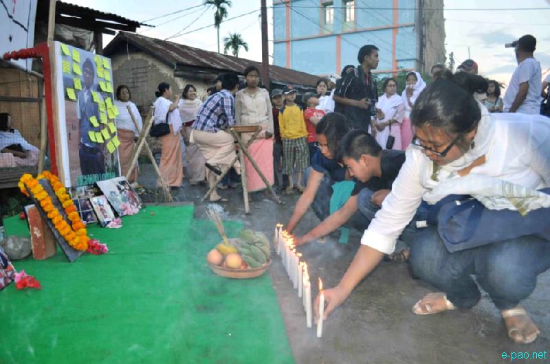 Candle light at Imphal in memory of Richard Loitam  :: 29 April 2012