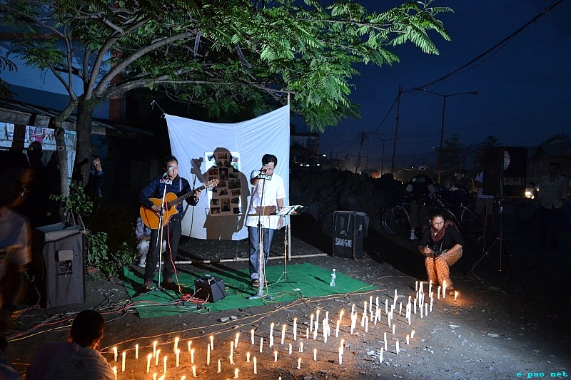 Candle light at Imphal in memory of Richard Loitam  :: 29 April 2012
