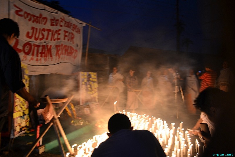 Candle light at Imphal in memory of Richard Loitam  :: 29 April 2012
