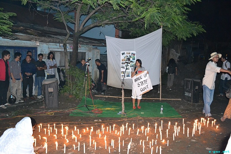Candle light at Imphal in memory of Richard Loitam  :: 29 April 2012