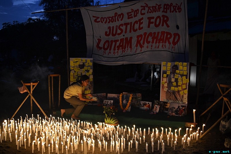 Candle light at Imphal in memory of Richard Loitam  :: 29 April 2012