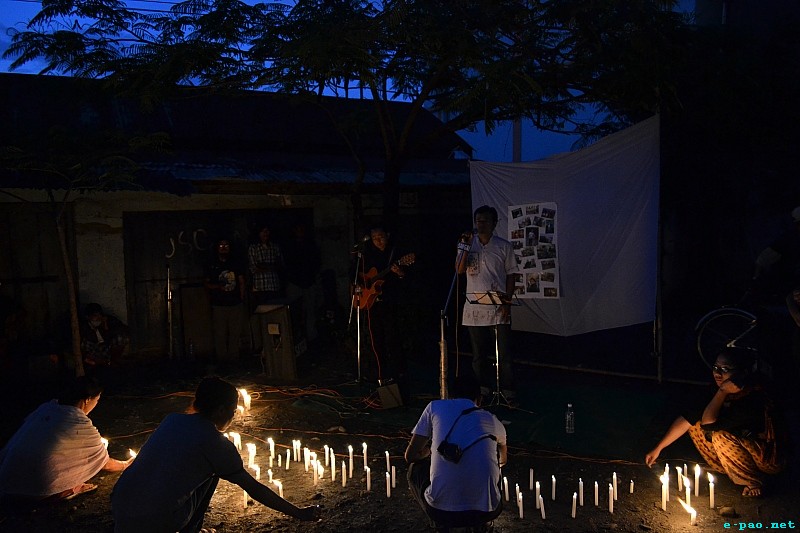 Candle light at Imphal in memory of Richard Loitam  :: 29 April 2012