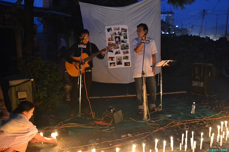 Candle light at Imphal in memory of Richard Loitam  :: 29 April 2012