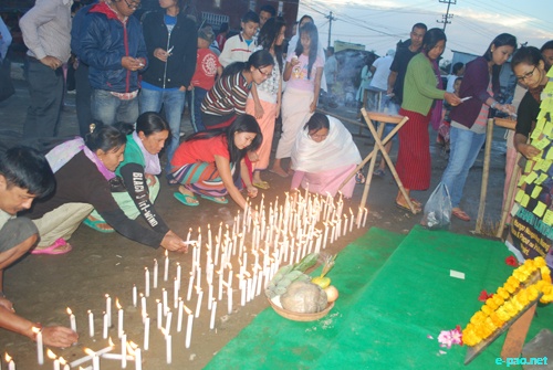 Candle light at Imphal in memory of Richard Loitam  :: 29 April 2012