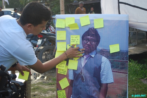 Candle light at Imphal in memory of Richard Loitam  :: 29 April 2012