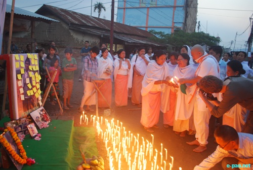 Candle light at Imphal in memory of Richard Loitam  :: 29 April 2012