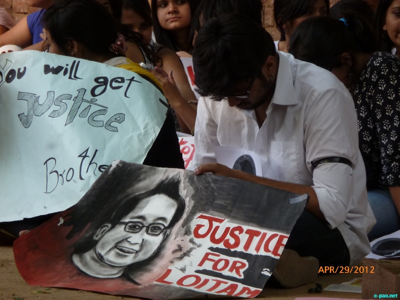 Justice for Loitam Richard : Demonstration at Delhi on 29 April 2012 