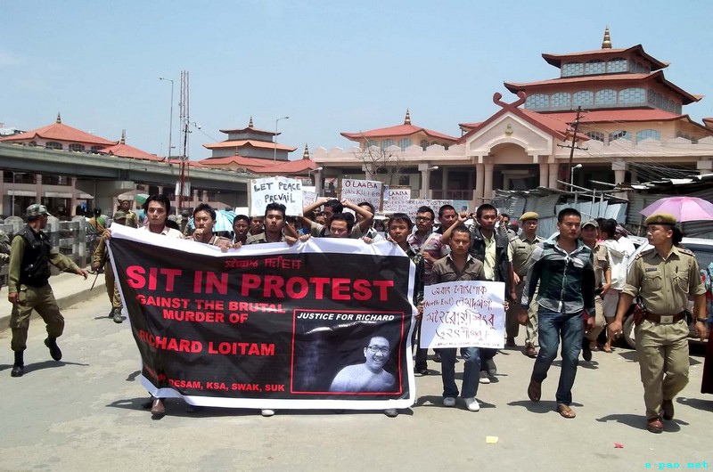 Justice for Loitam Richard : Sit-in-Protest at Inphal :: First week of  May 2012
